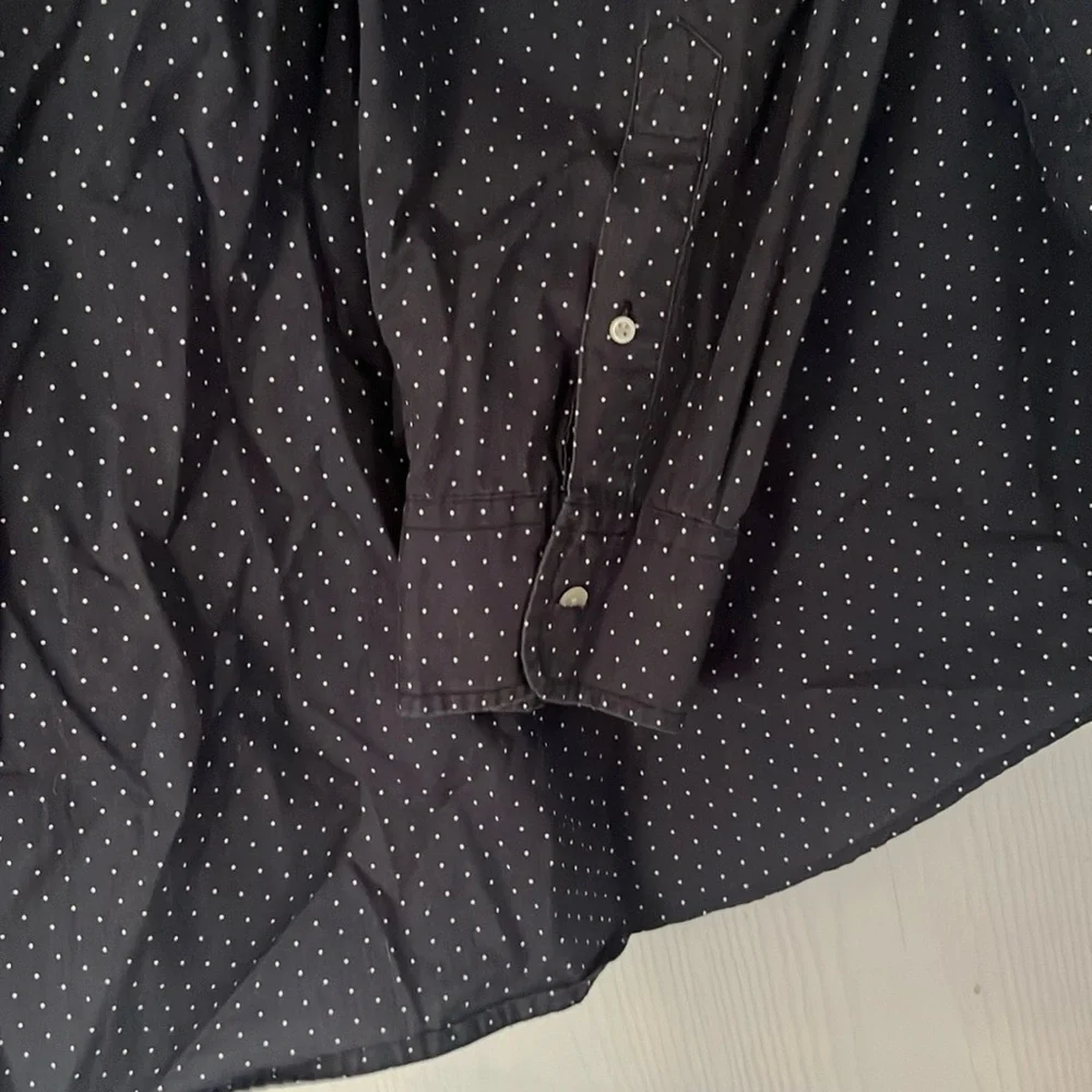 J. Crew Brown Casual Polka Button Down Shirt (Size L)